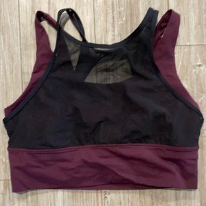 FINAL PRICE - Wine/Black Lulu Sports Bra